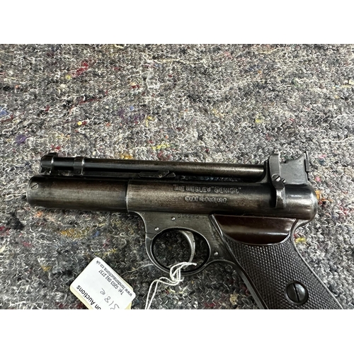 318E - Webley Senior c.1930s cal.22 Air Pistol (Serial No-S14262)