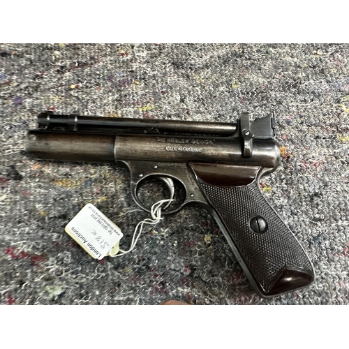 318E - Webley Senior c.1930s cal.22 Air Pistol (Serial No-S14262)