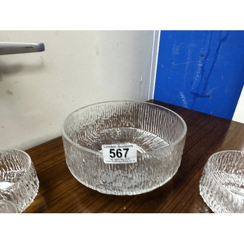 567 - Set of Iittala Finish Glass