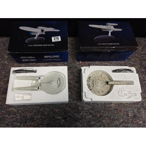 276 - Eaglemoss Star Trek (Mint & Boxed) Pair of USS Enterprise (2009 Movie)