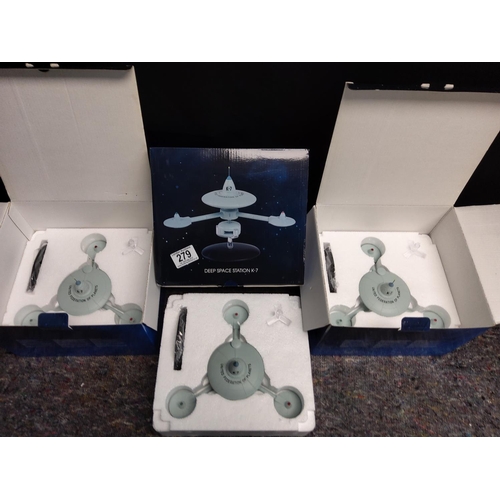 279 - Eaglemoss Star Trek (Mint & Boxed) Three x Deep Space Station K-7