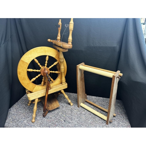 125 - Ashford Spinning Wheel with Spinning Stool Yarn and Other Accessories