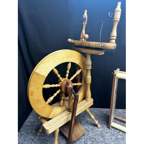 125 - Ashford Spinning Wheel with Spinning Stool Yarn and Other Accessories