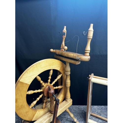 125 - Ashford Spinning Wheel with Spinning Stool Yarn and Other Accessories