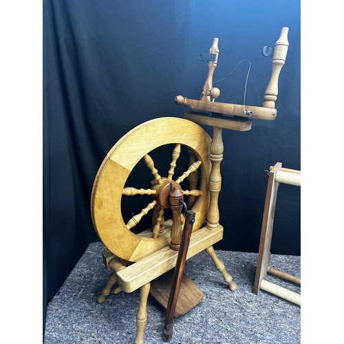 125 - Ashford Spinning Wheel with Spinning Stool Yarn and Other Accessories