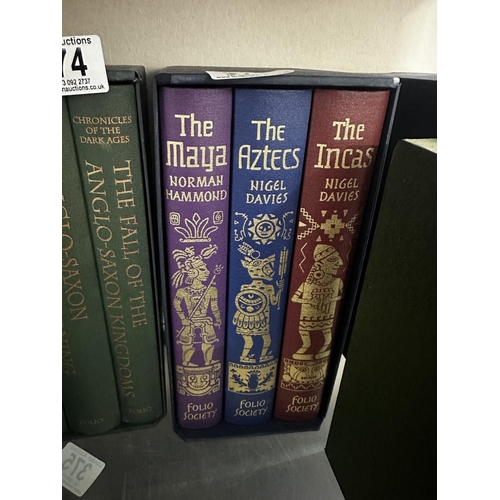 376 - Folio Society:The Mayas, The Aztecs, The Incas Book Set