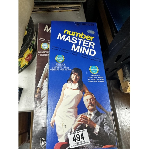 494 - Assorted Vintage Mastermind Games incl. Electronic Mastermind Boxed