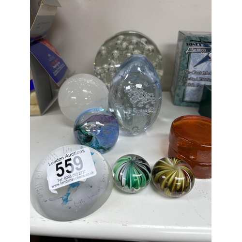 559 - Lot of Various Paperweights