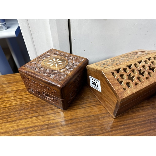 561 - Lot of Wooden Boxes