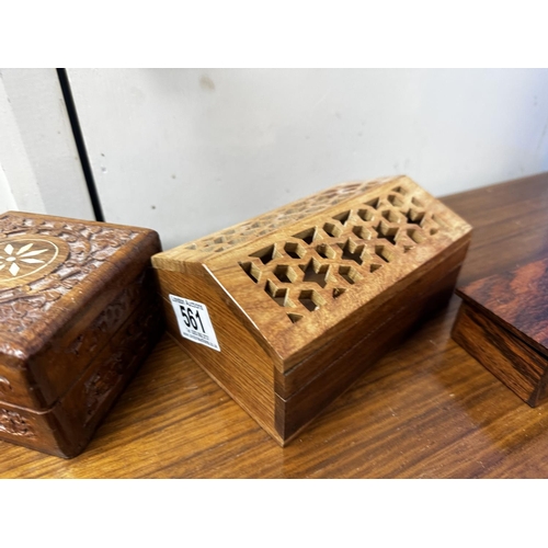 561 - Lot of Wooden Boxes