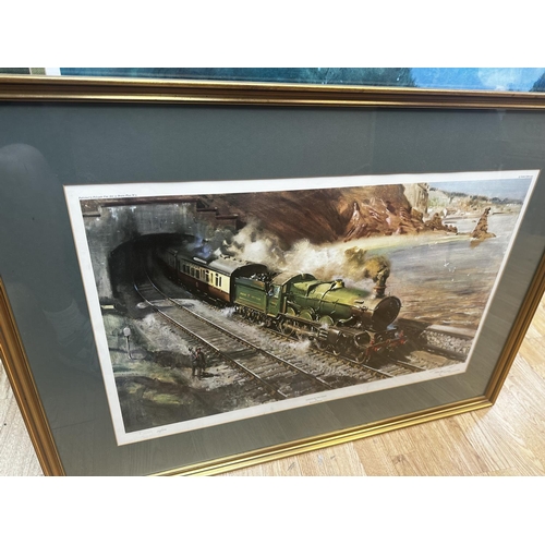 649 - Signed Terence Cuneo Print-Castle on the Coast