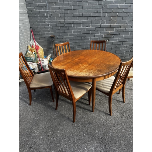 623 - G Plan Fresco Mid Century Dining Table and 6 Chairs