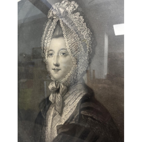 631 - ORIGINAL FRAMED PRINT PICTURE BY J.FINLAYSON OF THE DUCHESS OF ARGYL Elizabeth Gunning dated 1770.