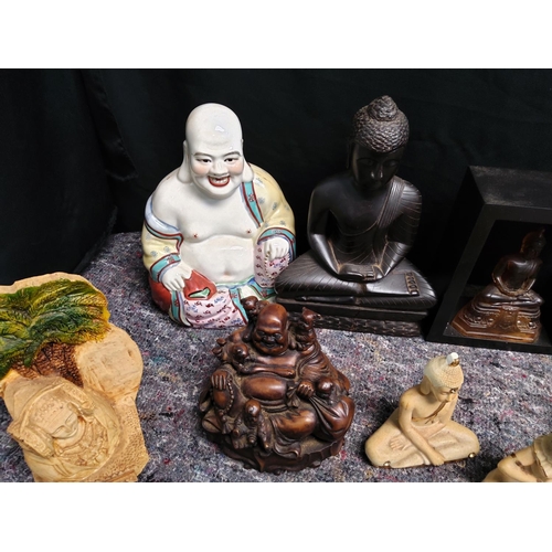 294 - Lot of Various Buddha Figurines, Carvings etc