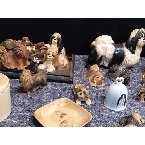 295 - Box of Various Shiatzu Dog Figurines etc