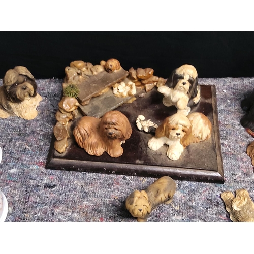 295 - Box of Various Shiatzu Dog Figurines etc