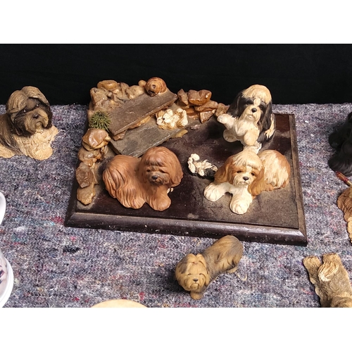 295 - Box of Various Shiatzu Dog Figurines etc