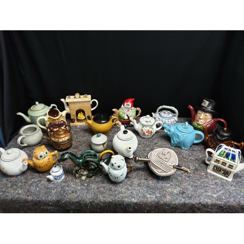 296 - Lot of Various Vintage Teapots, China etc