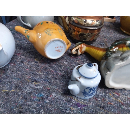 296 - Lot of Various Vintage Teapots, China etc