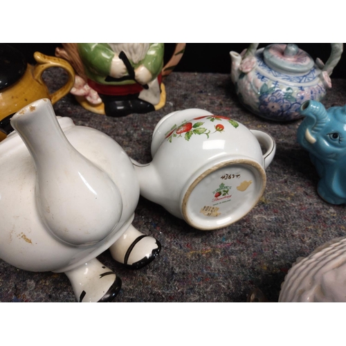 296 - Lot of Various Vintage Teapots, China etc