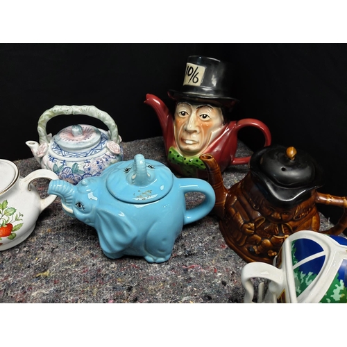 296 - Lot of Various Vintage Teapots, China etc