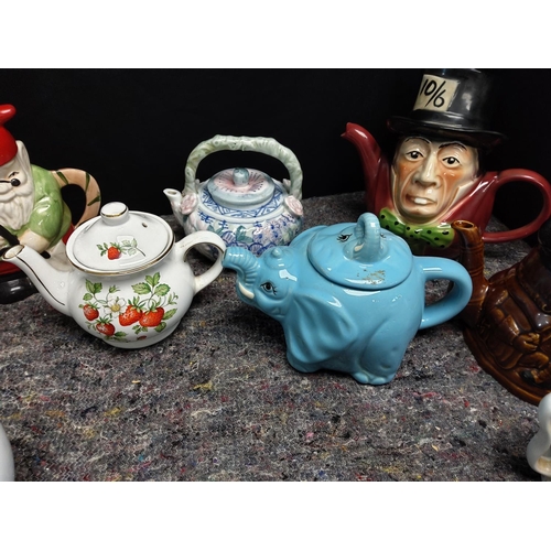 296 - Lot of Various Vintage Teapots, China etc