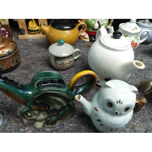 296 - Lot of Various Vintage Teapots, China etc