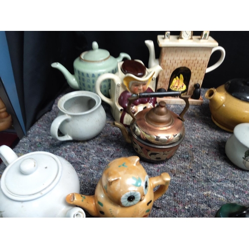 296 - Lot of Various Vintage Teapots, China etc