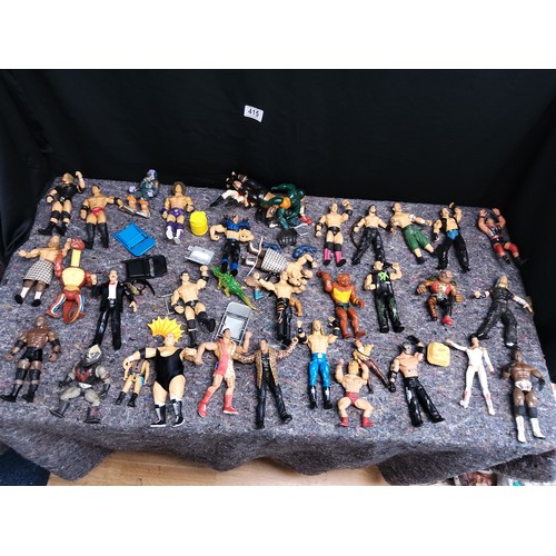 415 - Large Collection of Retro Wrestling Figures