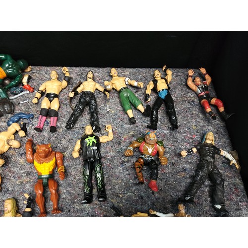 415 - Large Collection of Retro Wrestling Figures