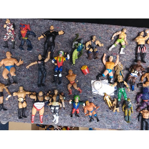 415 - Large Collection of Retro Wrestling Figures