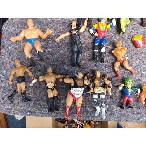 415 - Large Collection of Retro Wrestling Figures