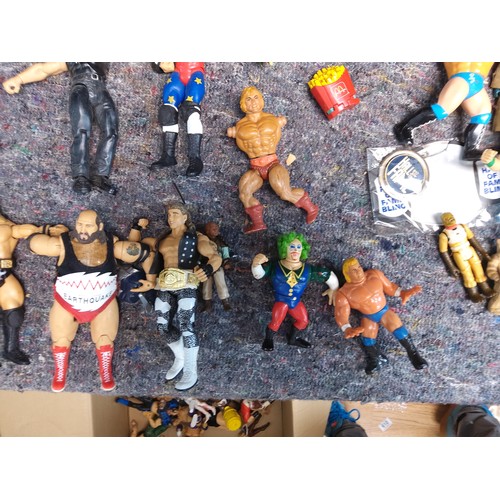 415 - Large Collection of Retro Wrestling Figures