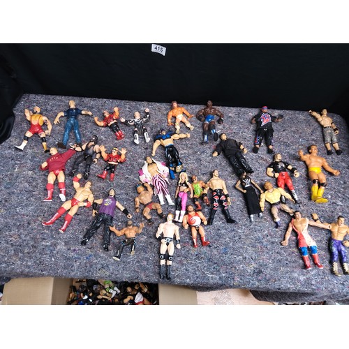 415 - Large Collection of Retro Wrestling Figures