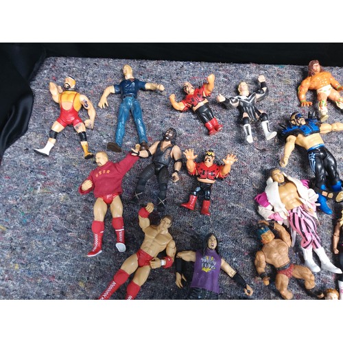 415 - Large Collection of Retro Wrestling Figures