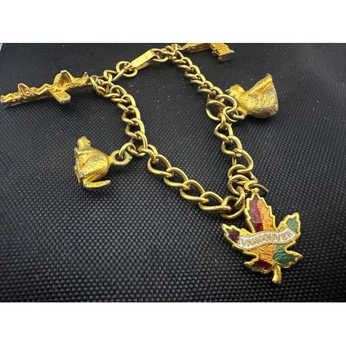 41 - Gold Tone Charm Bracelet