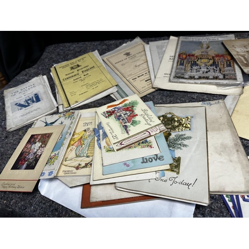 407F - Good Collection of Second World War Era Ephemera to include Letters, Programmes, Telegrams, Birthday... 