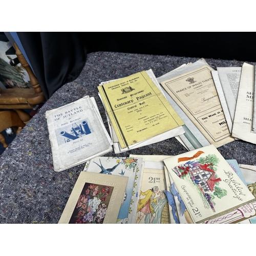 407F - Good Collection of Second World War Era Ephemera to include Letters, Programmes, Telegrams, Birthday... 