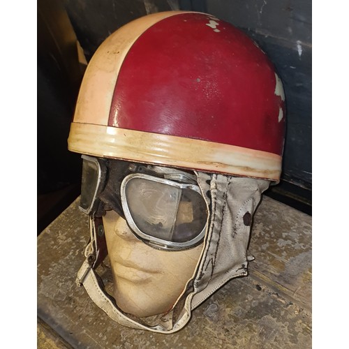 72 - Vintage Motorsport helmet complete with Goggles