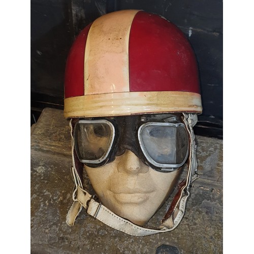 72 - Vintage Motorsport helmet complete with Goggles