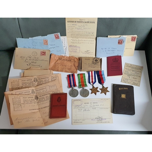 2 - Collection of WW2 Military Paperwork and Medals including letters, telegrams, official documents etc... 