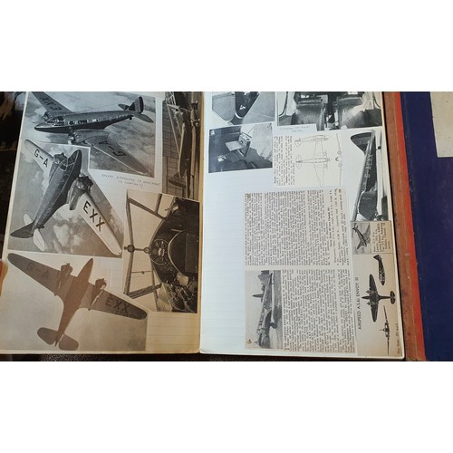 3 - 2x vintage well made Aeroplane scrapbooks documenting British Cival Aircraft