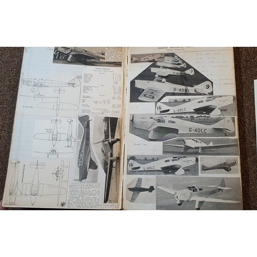 3 - 2x vintage well made Aeroplane scrapbooks documenting British Cival Aircraft