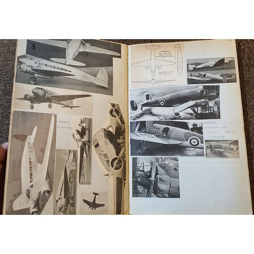 3 - 2x vintage well made Aeroplane scrapbooks documenting British Cival Aircraft