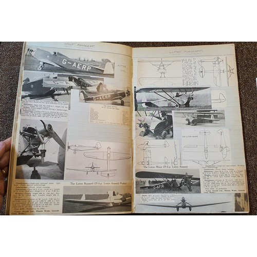 3 - 2x vintage well made Aeroplane scrapbooks documenting British Cival Aircraft