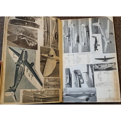 3 - 2x vintage well made Aeroplane scrapbooks documenting British Cival Aircraft