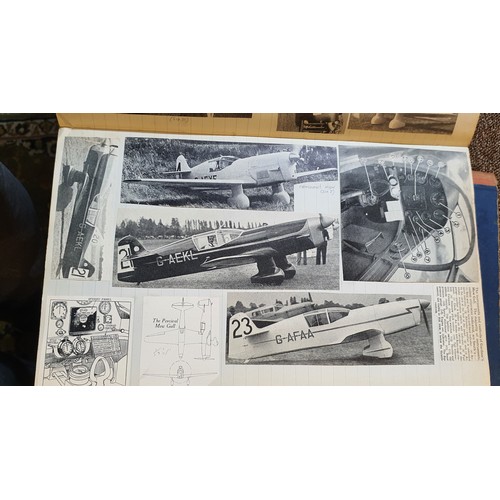 3 - 2x vintage well made Aeroplane scrapbooks documenting British Cival Aircraft