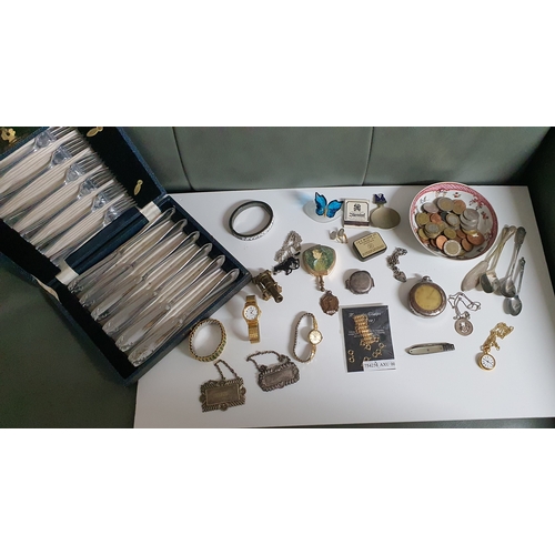 5 - Good selection of mixed items from house clearance including Silver, Jewellery, coins etc