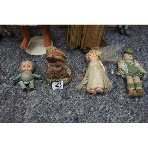 653 - Good Lot of Vintage Dolls etc