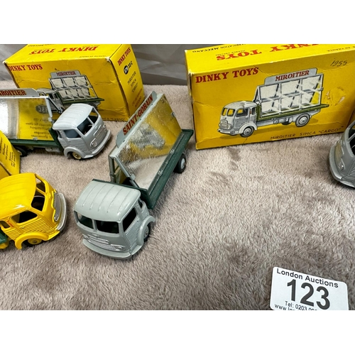 123 - Quantity of 7 French Dinky Toys  579 Simca glazier Truck (33C) (Mint and Boxed)